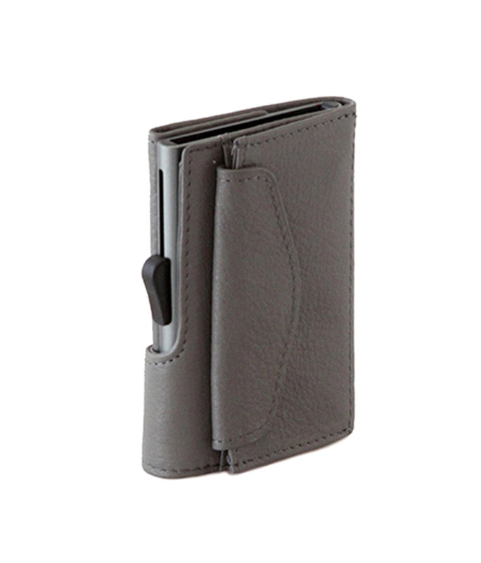 C SECURE Δερμάτινο πορτοφόλι-καρτοθήκη με προστασία RFID και θήκη για κέρματα Fog WCHC11979 Πορτοφόλια-Καρτοθήκες